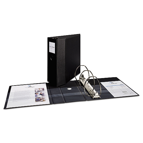 Avery Durable Non-View Binder with DuraHinge and EZD Rings, 3 Rings, 5" Capacity, 11 x 8.5, Black, (8901) (08901)