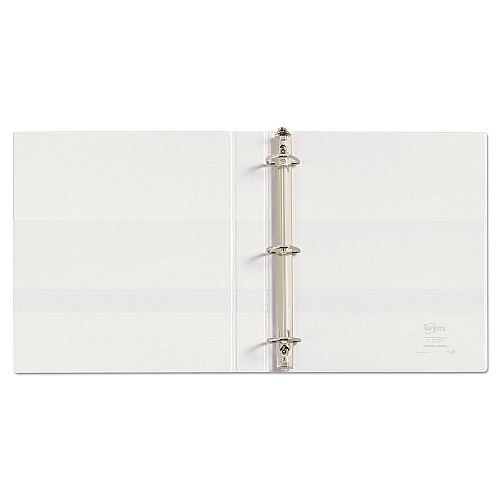 Avery Durable View Binder with DuraHinge and EZD Rings, 3 Rings, 1" Capacity, 11 x 8.5, White, (9301) (09301)