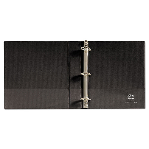 Avery Durable Non-View Binder with DuraHinge and Slant Rings, 3 Rings, 1.5" Capacity, 11 x 8.5, Black (27350)