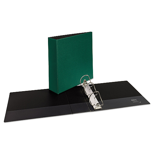 Avery Durable Non-View Binder with DuraHinge and Slant Rings, 3 Rings, 3" Capacity, 11 x 8.5, Green (27653)