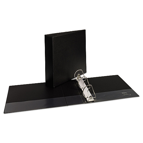 Avery Durable Non-View Binder with DuraHinge and Slant Rings, 3 Rings, 3" Capacity, 11 x 8.5, Black (27650)