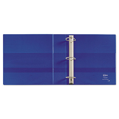 Avery Heavy-Duty Non-View Binder with DuraHinge and One Touch EZD Rings, 3 Rings, 2" Capacity, 11 x 8.5, Blue (79882)