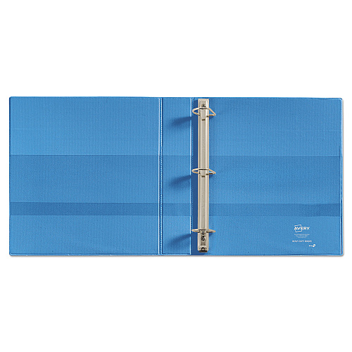 Avery Heavy-Duty Non Stick View Binder with DuraHinge and Slant Rings, 3 Rings, 1.5" Capacity, 11 x 8.5, Light Blue, (5401) (05401)