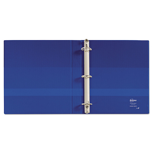 Avery Durable View Binder with DuraHinge and Slant Rings, 3 Rings, 1" Capacity, 11 x 8.5, Blue (17014)