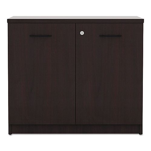 Alera Valencia Series Storage Cabinet, 34.13w x 22.78d x 29.5h, Mahogany (ALEVA613622MY)