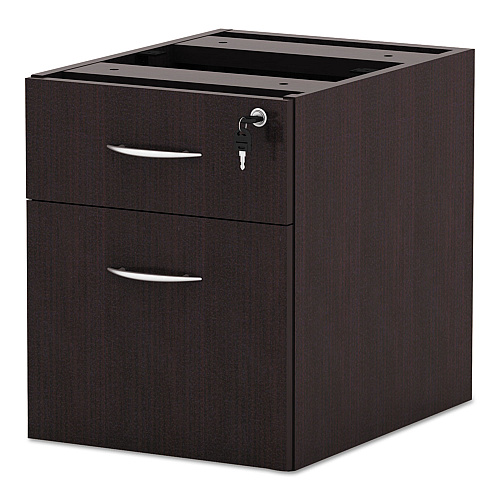 Alera Valencia Series Hanging Pedestal File, Left/Right, 2-Drawers: Box/File, Legal/Letter, Espresso, 15.63" x 20.5" x 19.25" (ALEVA552222ES)
