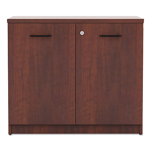 Alera Valencia Series Storage Cabinet, 34.13w x 22.78d x 29h, Medium Cherry (ALEVA613622MC)