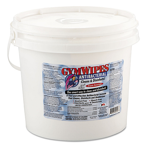 2XL Antibacterial Gym Wipes, 6 x 8, 700 Wipes/Bucket, 2 Buckets/Carton (L100)