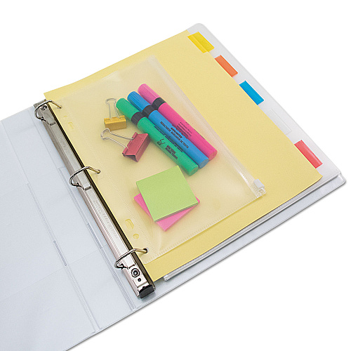 Anglers Zip-All Ring Binder Pocket, 6 x 9.5, Clear (ANG51)