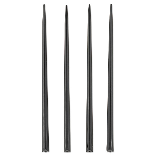 AmerCareRoyal Prism Picks, Plastic, 4", Black, 500/Box, 5 Boxes/Carton (RP1494BK)