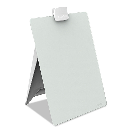 Quartet Glass Dry Erase Desktop Copy Holder, 20 Sheet Capacity, Glass/Plastic, White (GDE119)