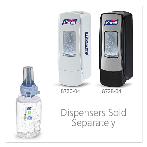 PURELL Advanced Hand Sanitizer Green Certified Gel Refill, For ADX-7 Dispensers, 700 mL, Fragrance-Free, 4/Carton (870304CT)