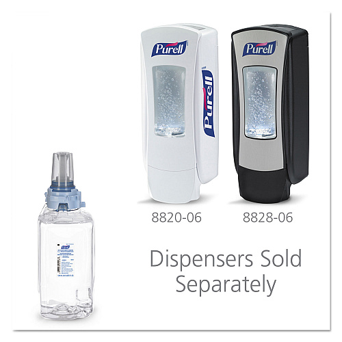 PURELL Advanced Hand Sanitizer Green Certified Foam Refill, For ADX-12 Dispensers, 1,200 mL, Fragrance-Free, 3/Carton (880403CT)