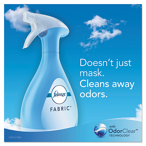Febreze FABRIC Refresher/Odor Eliminator, Allergen Reducer Clean Splash, 27 oz Bottle, 4/Carton (97583)