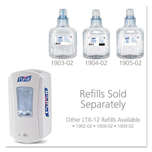 PURELL LTX-12 Touch-Free Dispenser, 1,200 mL, 5.75 x 4 x 10.5, White (192004)