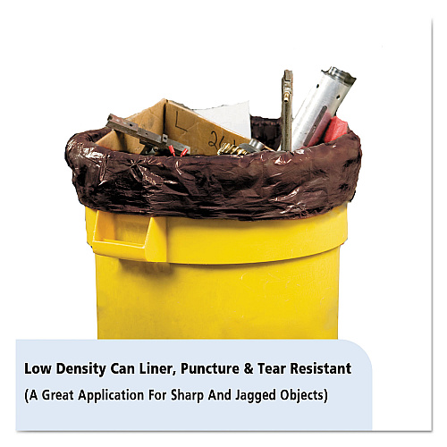 AbilityOne 8105015171353, SKILCRAFT Low-Density Trash Can Liners, 33 gal, 0.8 mil, 33" x 39", Clear, Flat Pack, 250/Box