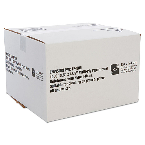 AbilityOne 7920008239773, SKILCRAFT, Total Wipes II Towel, 4-Ply, 13.25 x 14.25, White, 1,000/Box