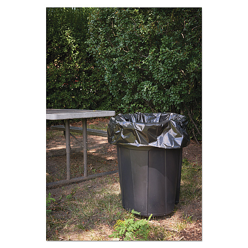 AbilityOne 8105015346819, SKILCRAFT Insect Repellent Trash Bags, 45 gal, 2 mil, 40" x 45", Black, Flat Pack, 65/Box