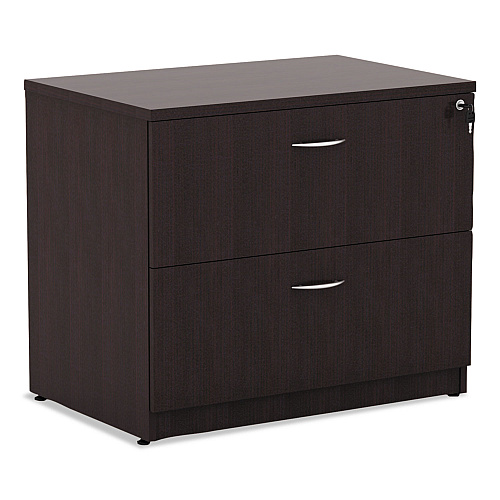 Alera Valencia Series Lateral File, 2 Legal/Letter-Size File Drawers, Espresso, 34" x 22.75" x 29.5" (ALEVA513622ES)
