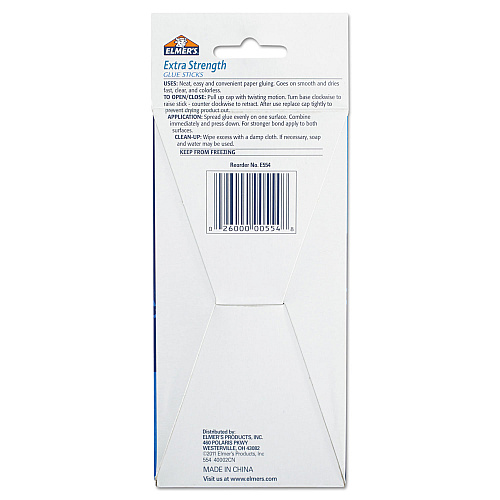 Elmer's Extra-Strength Office Glue Stick, 0.28 oz, Dries Clear, 24/Pack (E554)