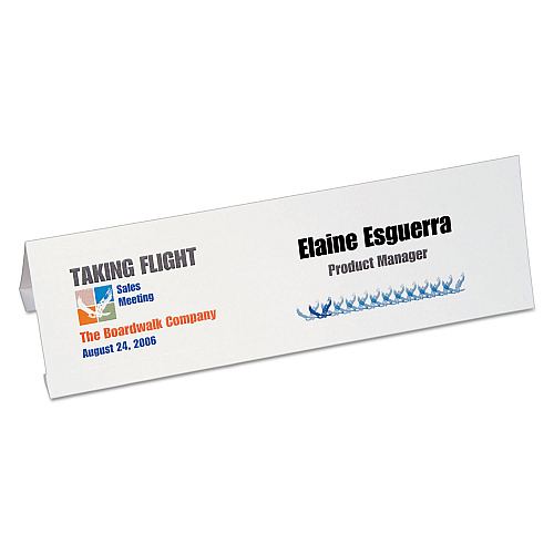 Avery Large Embossed Tent Card, White, 3.5 x 11, 1 Card/Sheet, 50 Sheets/Box (5309)