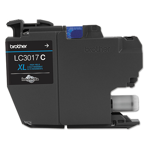 Brother LC3017C Innobella High-Yield Ink, 550 Page-Yield, Cyan