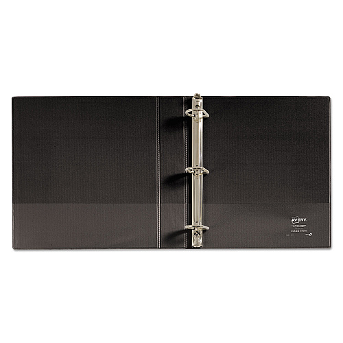 Avery Durable View Binder with DuraHinge and Slant Rings, 3 Rings, 1.5" Capacity, 11 x 8.5, Black (17021)