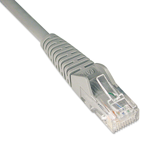 Tripp Lite CAT6 Gigabit Snagless Molded Patch Cable, 50 ft, Gray (N201050GY)