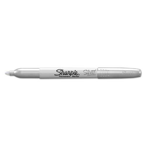 Sharpie Metallic Fine Point Permanent Markers, Bullet Tip, Silver, 36/Pack