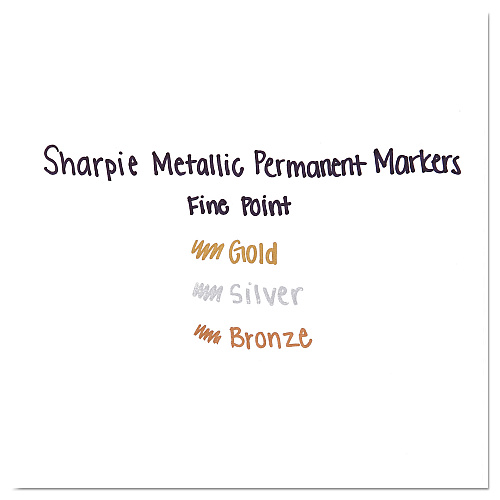 Sharpie Metallic Fine Point Permanent Marker Value Pack, Fine Bullet Tip, Assorted Colors, 36/Pack (2003900)