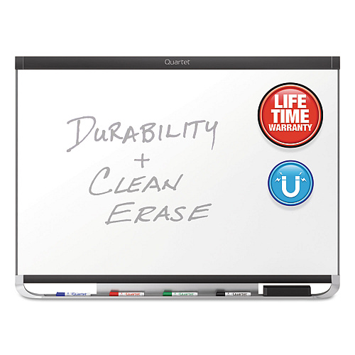 Quartet Prestige 2 DuraMax Magnetic Porcelain, 96" x 48", White Surface, Graphite Gray Fiberboard/Plastic Frame (P558GP2)