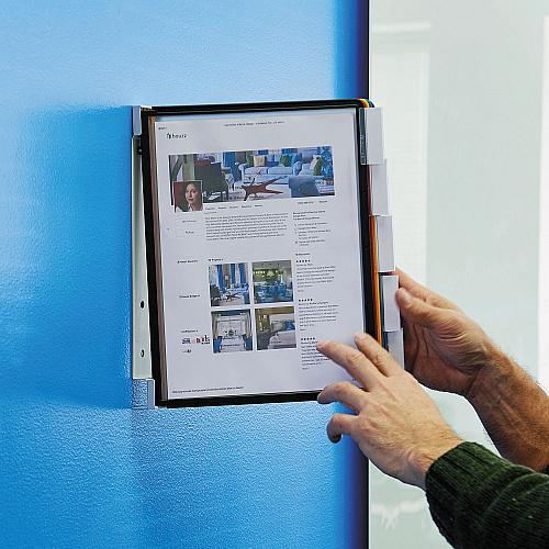 Durable VARIO Wall Reference System, 5 Panels, Letter, Asst. Borders and Panels (555200)
