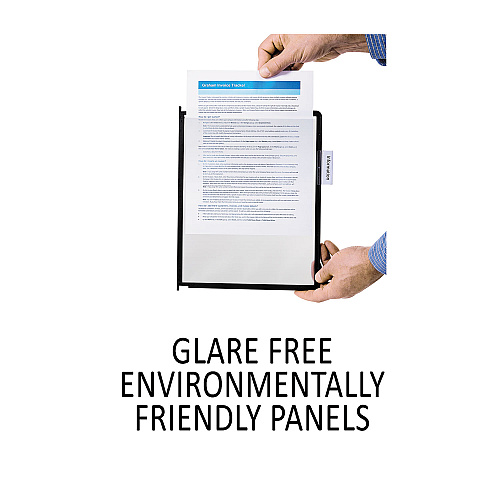 Durable InstaView Expandable Desktop Reference System, 10 Panels, Black Borders (561201)