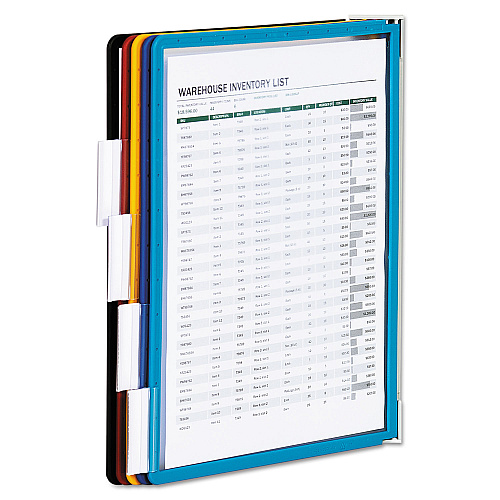 Durable VARIO Magnetic Wall Reference System, 5 Panels, 10 Pockets, Assorted Borders (576200)