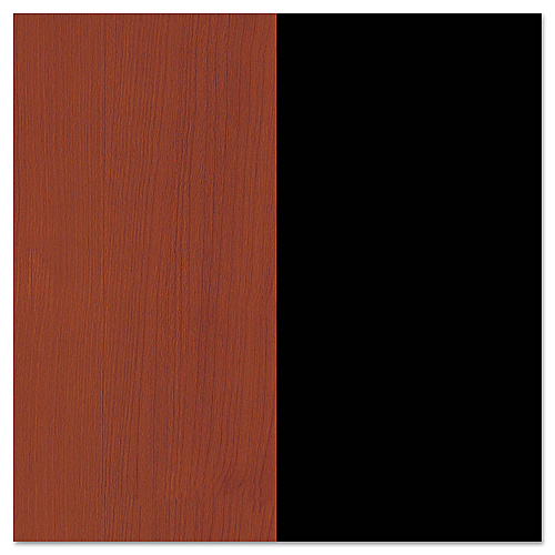 Safco Impromptu Deluxe Machine Stand with Doors, Wood, 3 Shelf, 34.75 x 25.5 x 30.75, Cherry/White/Black (1859BL)