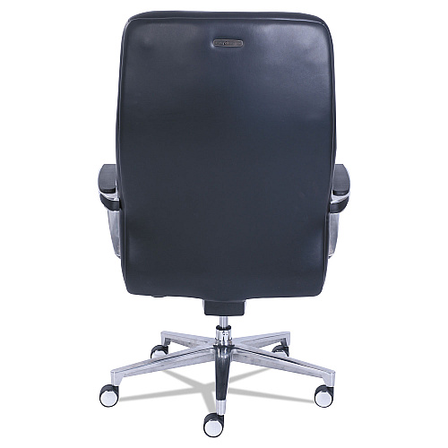 La-Z-Boy Commercial 2000 Big/Tall Executive Chair, Supports Up to 400 lb, 20.5" to 23.5" Seat Height, Black Seat/Back, Silver Base (48968)