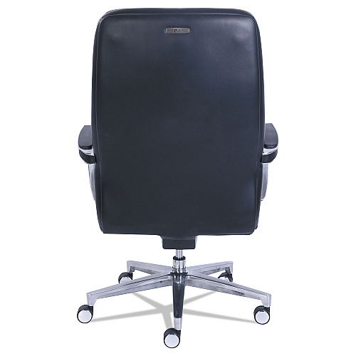 La-Z-Boy Commercial 2000 High-Back Executive Chair, Supports Up to 300 lb, 20.25" to 23.25" Seat Height, Black Seat/Back, Silver Base (48958)