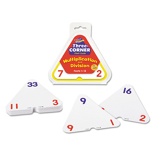 TREND Three-Corner Flash Cards, Multiplication/Division, 5.5 x 5.5, 48/Set (T1671)
