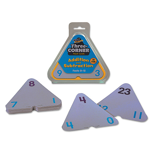 TREND Three-Corner Flash Cards, Addition/Subtraction, 5.5 x 5.5, 48/Set Learning - Educational - 46 / Set (T1670)