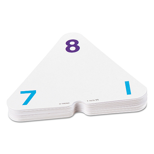 TREND Three-Corner Flash Cards, Addition/Subtraction, 5.5 x 5.5, 48/Set Learning - Educational - 46 / Set (T1670)