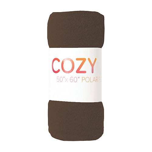 Cozy Soft Polar Fleece Throw 50x60 Brown - Case Of 12 (FLC-PLR-5060-BR)