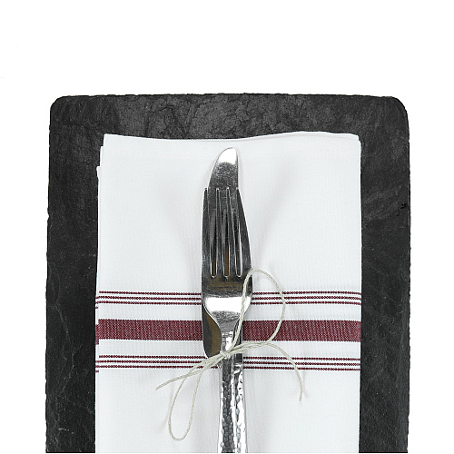 Mariposa Bistro Napkin 18x22 Burgundy Stripe - Pack Of 12 (BISTRO-BUR)