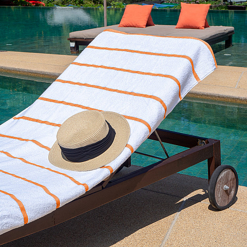 Las Rayas Beach Towel 30x60 Orange - Case Of 24 (BT-HS3060-15OR-CS)
