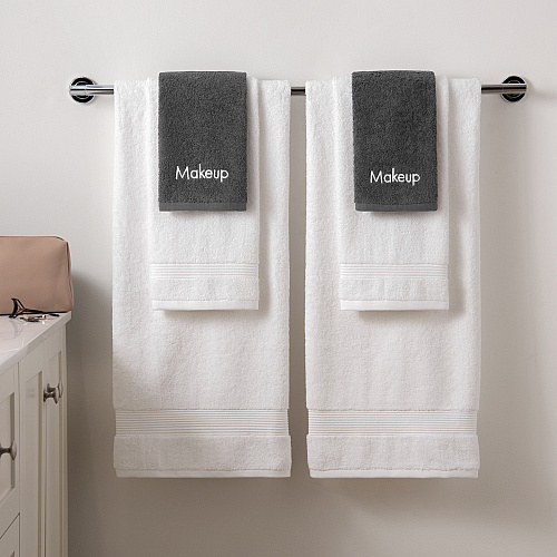 Cotton Makeup Washcloth 13x13 Gray - Pack Of 6 (MAKEUP-13X13-GY)
