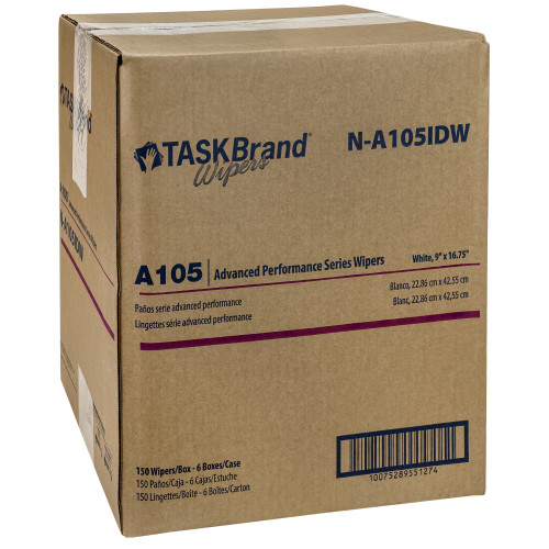 Taskbrand A105 Spunlace Interfold Wiper - Case Of 900 (N-A105IDW)