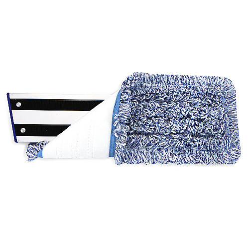 Wet & Dry Microfiber Mop Pad Looped 18" Blue - Case Of 120 (M860018B-CS)