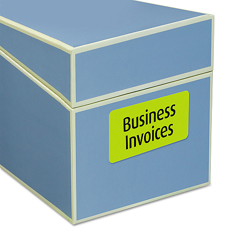 Avery High-Vis Removable Laser/Inkjet ID Labels, 2 x 4, Asst. Neon, 120/Pack (6481)
