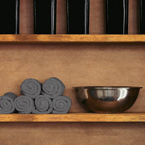 Cotton Salon Towel 16x28 Charcoal - Case Of 144 (BB-1628-3CHA-CS)