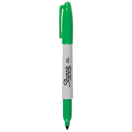 Sharpie Fine Bullet Tip Permanent Marker, Green, Dozen (30004)