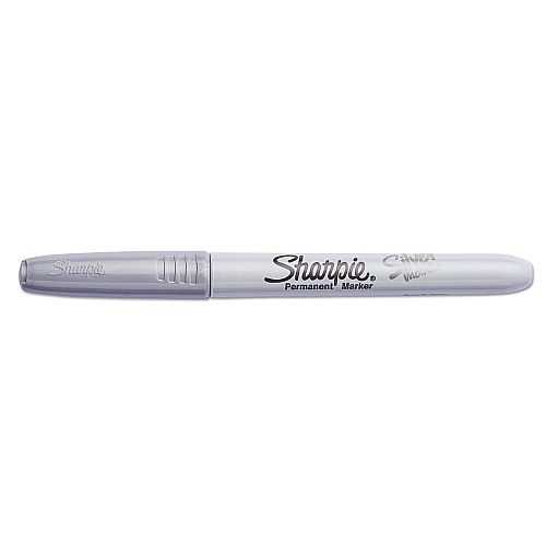 Sharpie Metallic Fine Point Permanent Markers, Fine Bullet Tip, Metallic Silver, 4/Pack (39109PP)